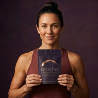 creatine gummy package with model